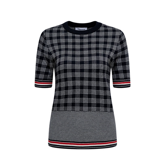 4-Bar women Plaid T-shirt