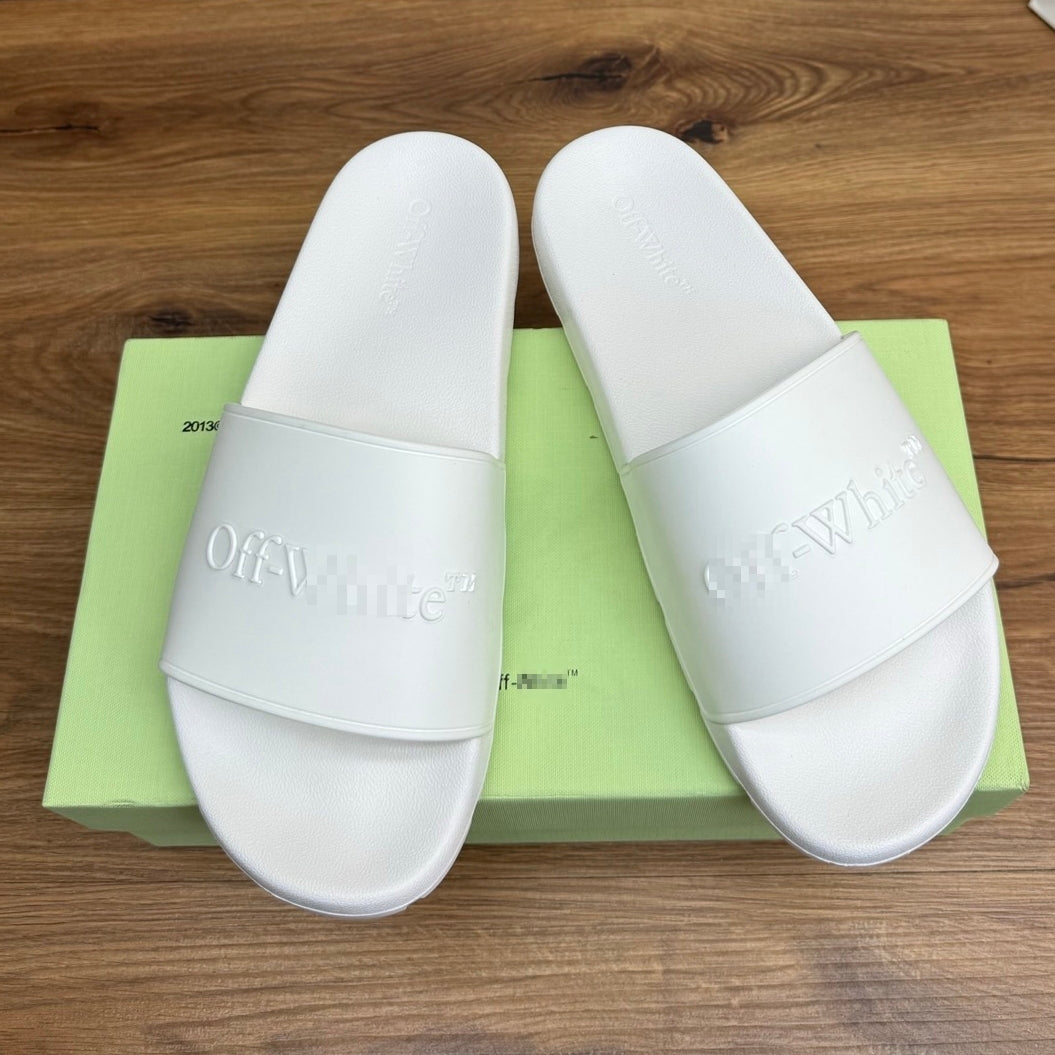 OFF-Whlte Letter embossed slippers#19