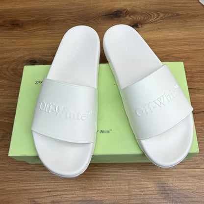 OFF-Whlte Letter embossed slippers#19