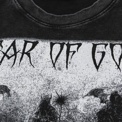 F0G-Washed fabric printed T-shirt#2