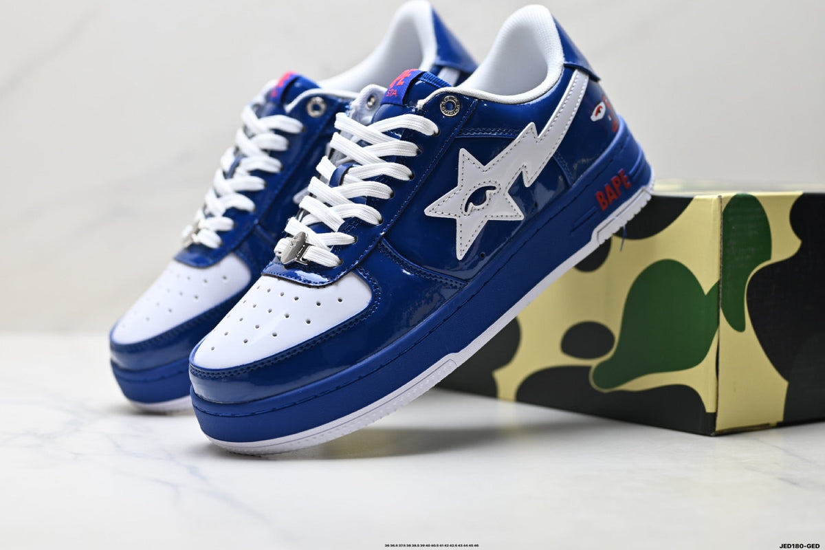 BAPE SK8 STA Low-Top Sneakers - Blue/White