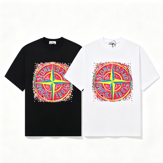 ST0NE lSLAND Pure Cotton T-Shirt #53