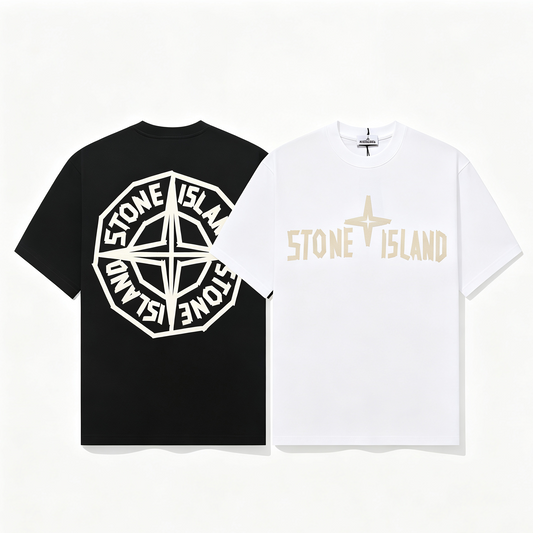 ST0NE lSLAND Pure Cotton T-Shirt #54