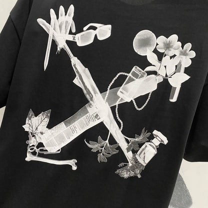 OFF-Whlte Arrow Logo Cotton T-shirt#1050