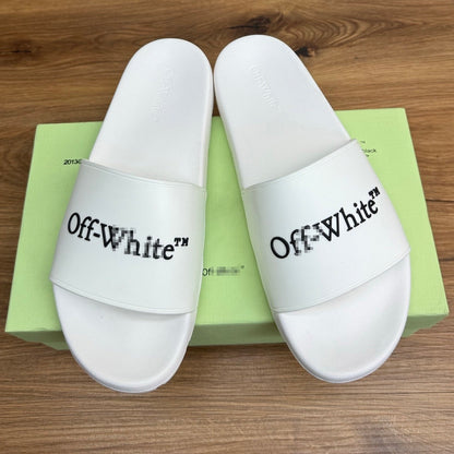 OFF-Whlte Letter embossed slippers#19