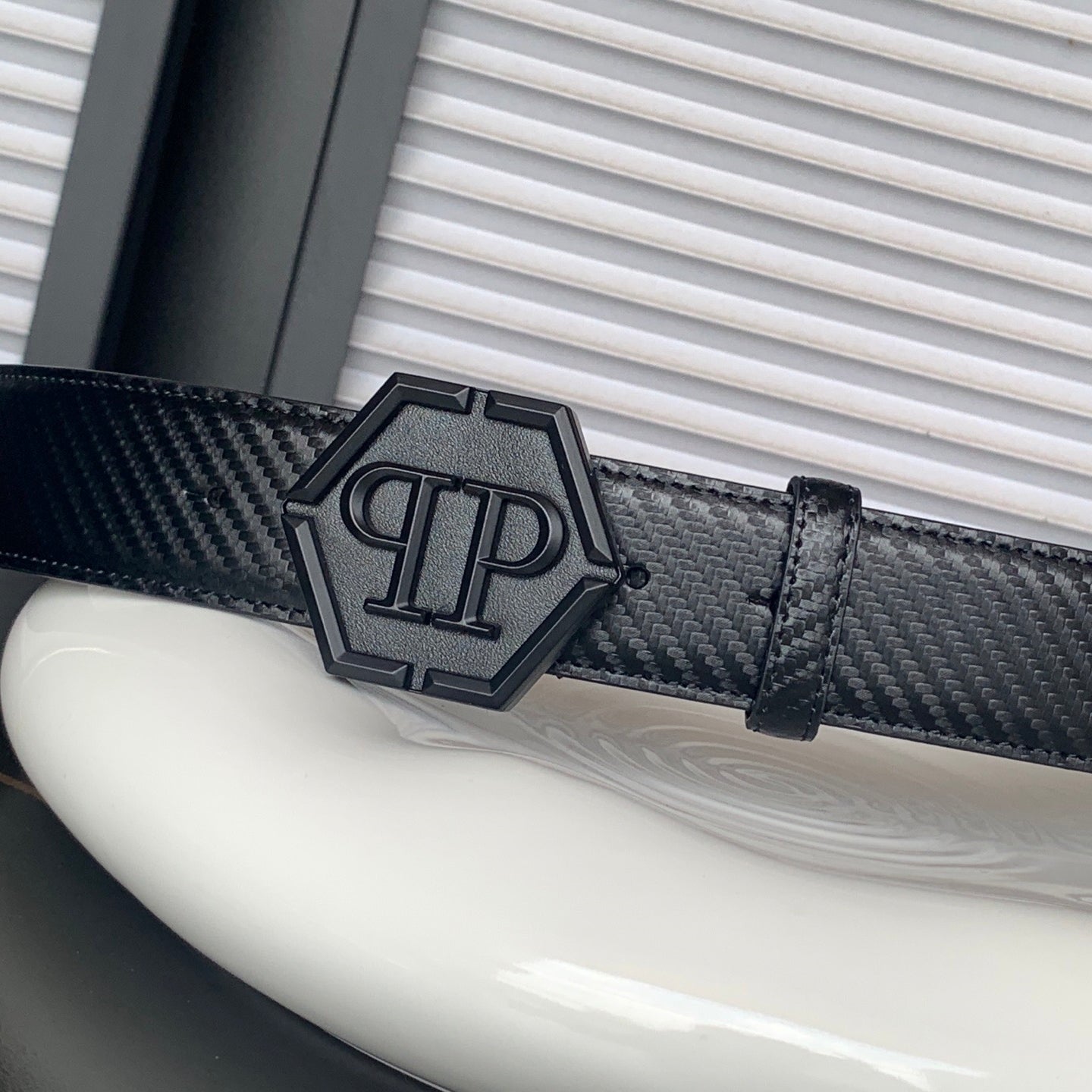PP Leather Logo Belt#12