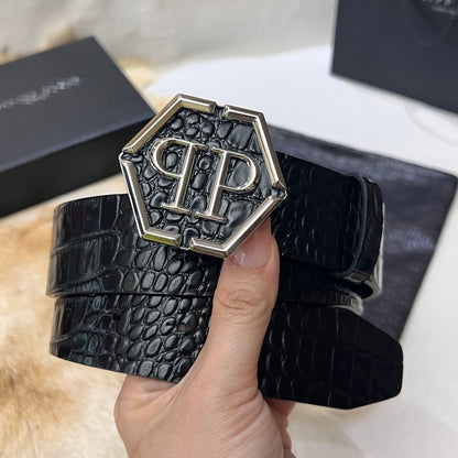 PP Leather Logo Belt#15