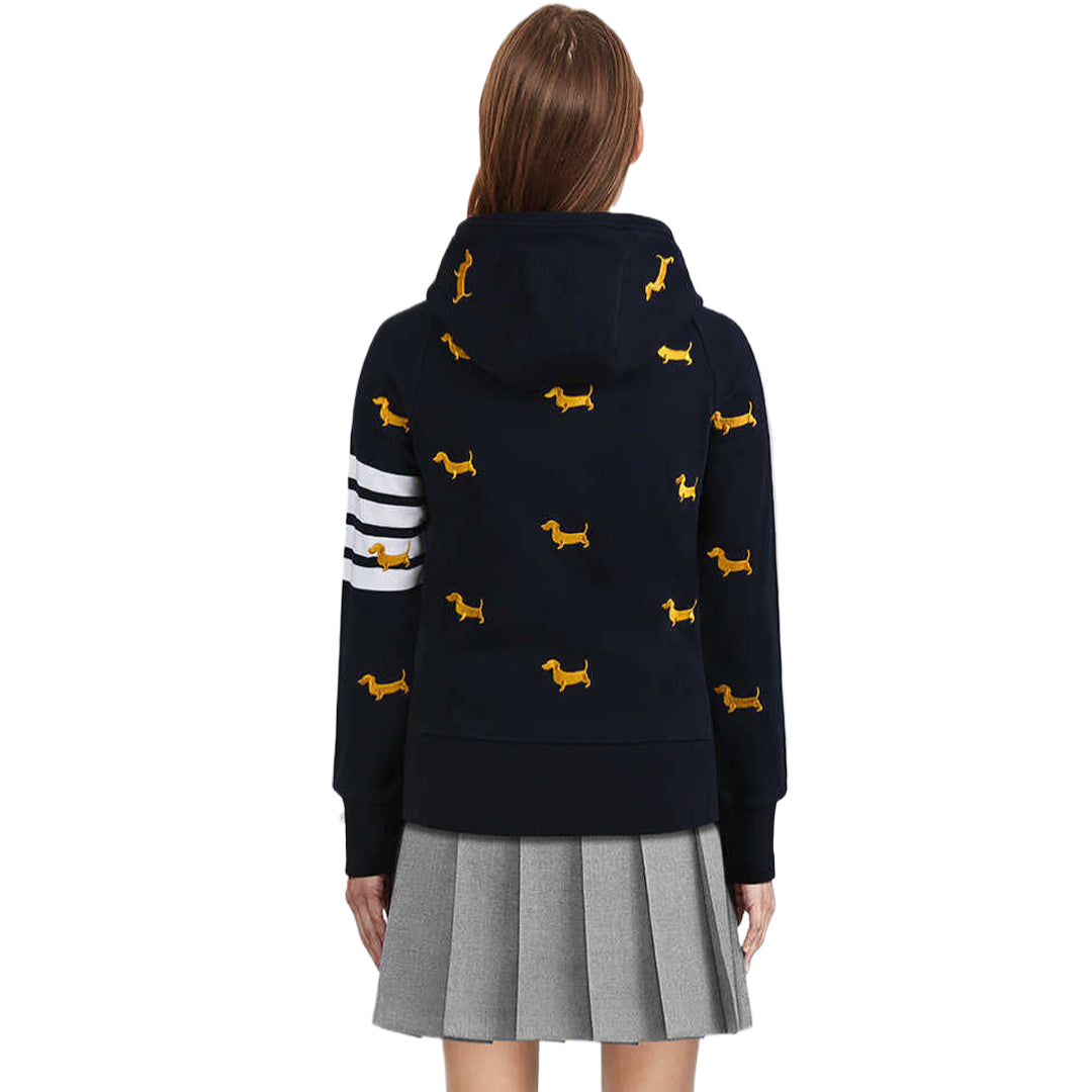 4-Bar embroidery Hoodies