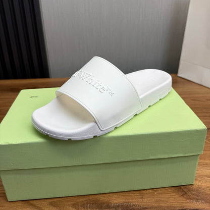 OFF-Whlte Letter embossed slippers#19