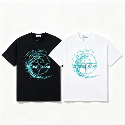 ST0NE lSLAND Pure Cotton T-Shirt #22