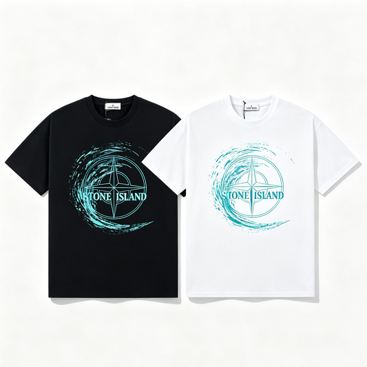 ST0NE lSLAND Pure Cotton T-Shirt #22