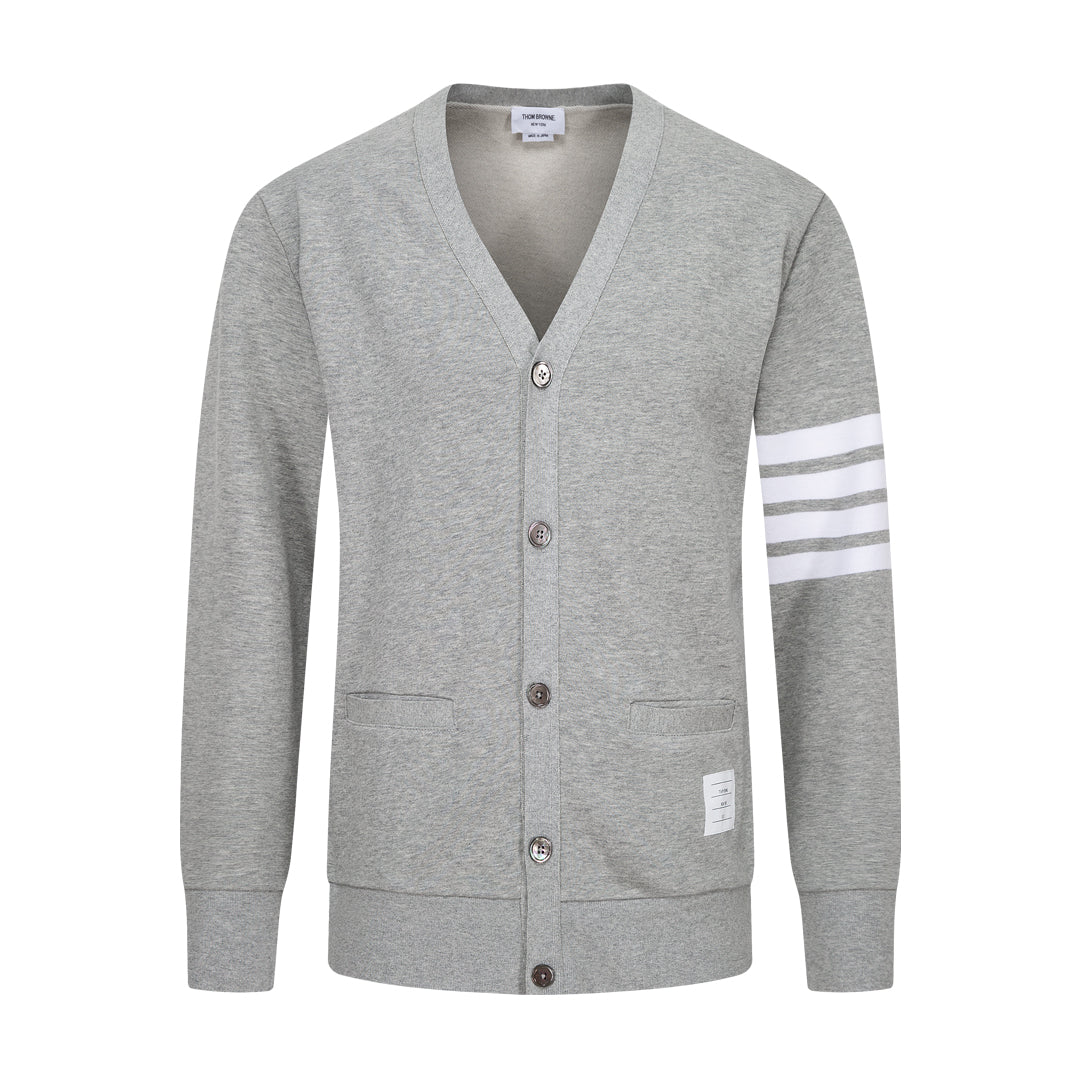 4-Bar Button Cardigan Sweatshirt