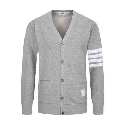 4-Bar Button Cardigan Sweatshirt