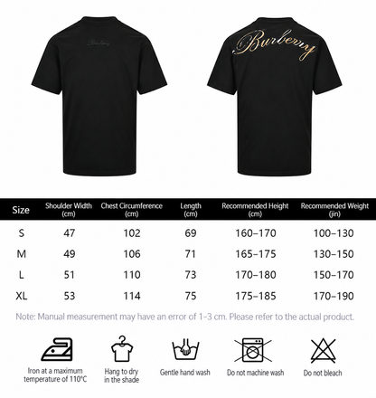 Burberry Short-Sleeve T-Shirt – Black & White