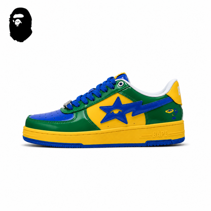 BAPE STA Low-Top Sneakers - Blue/Green/Yellow