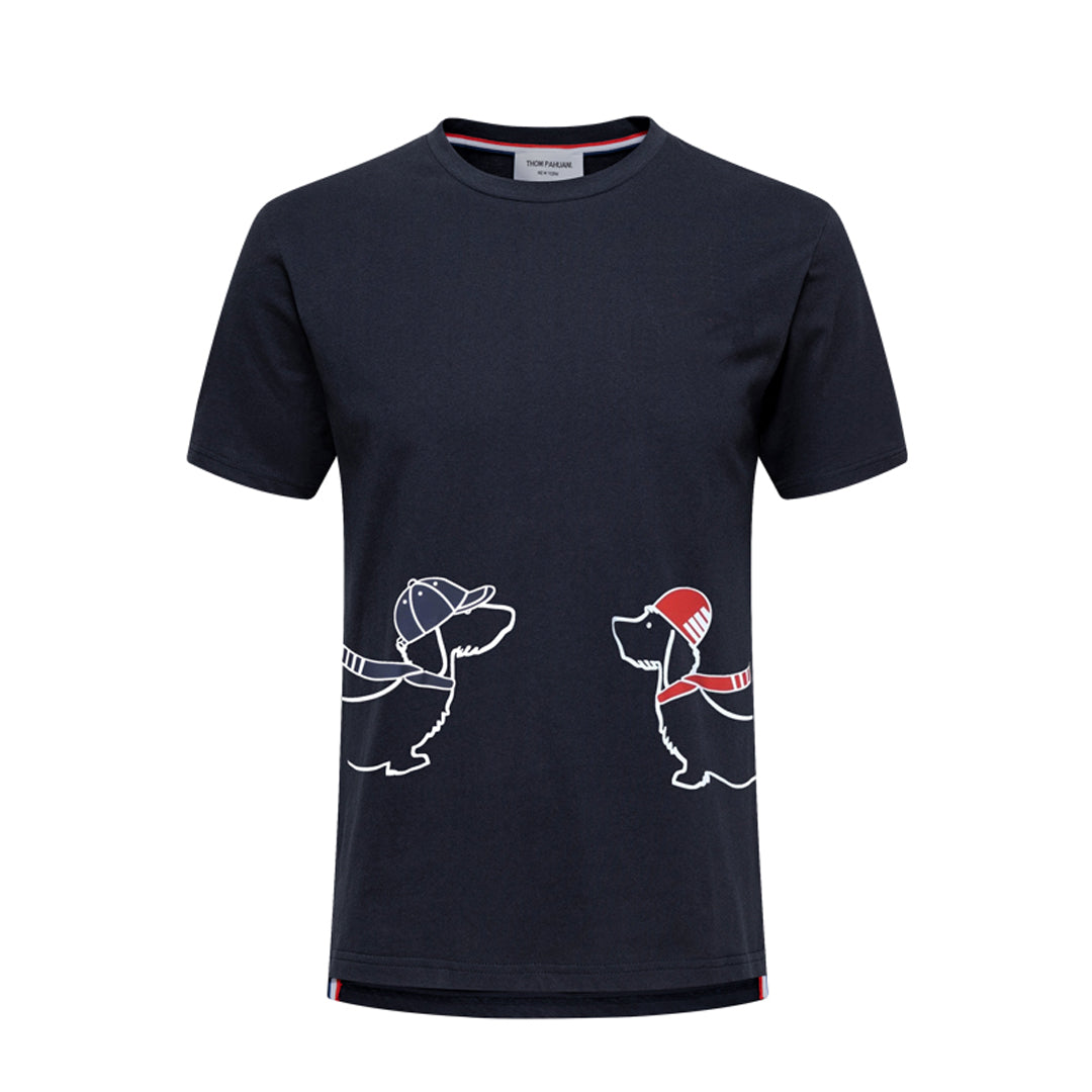 4-Bar Puppy Embroidery T-shirt