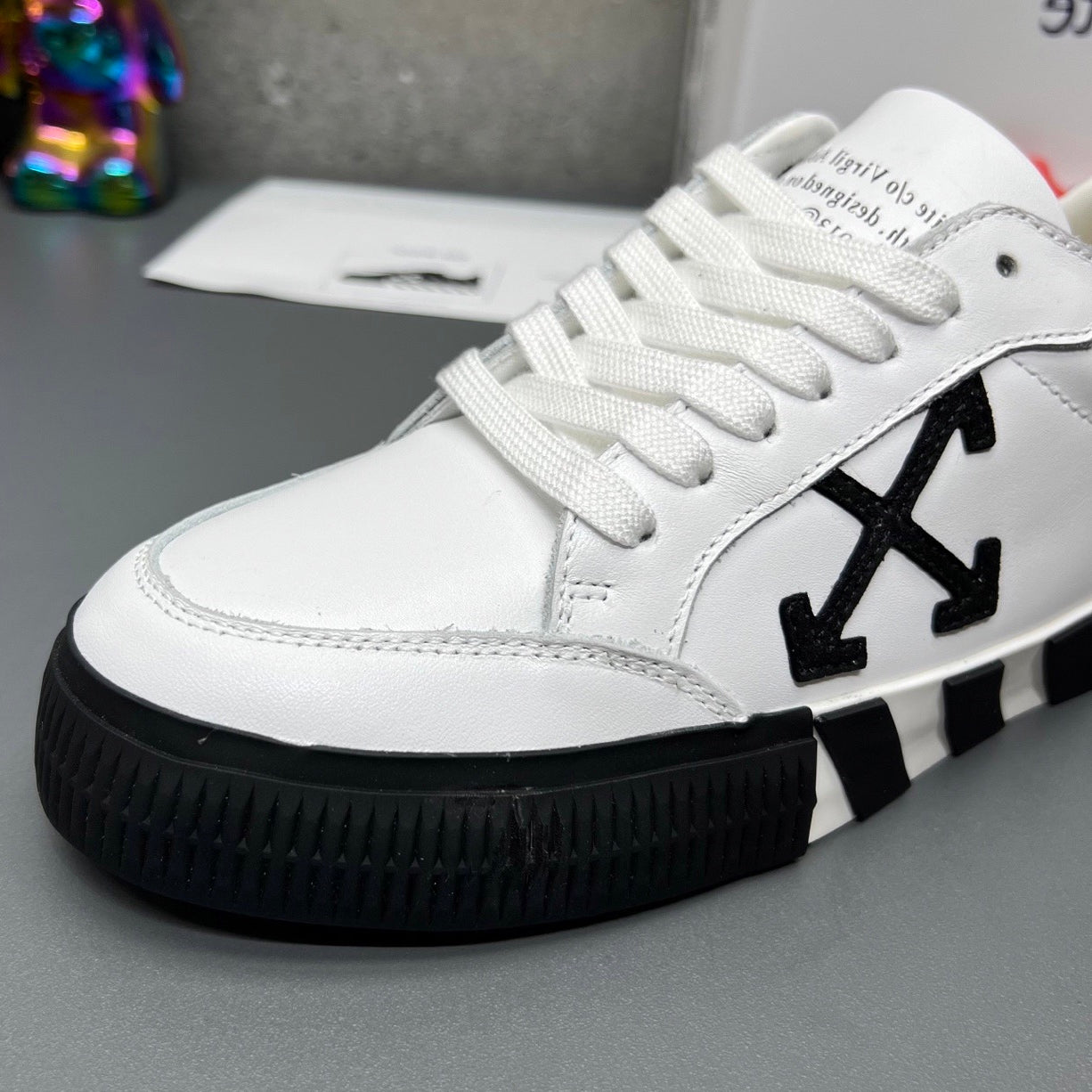 OFF-Whlte Genuine Leather Sneakers#66