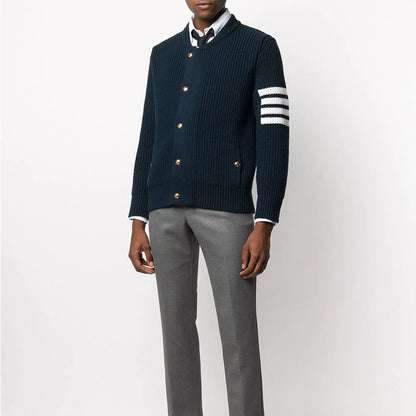 4-Bar Knitted sweater coat