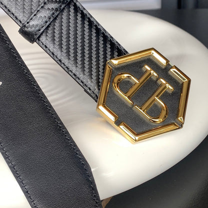 PP Leather Logo Belt#12