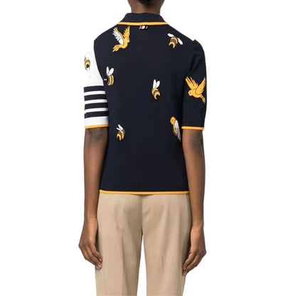 4-Bar Bee Embroidery POLO Shirt