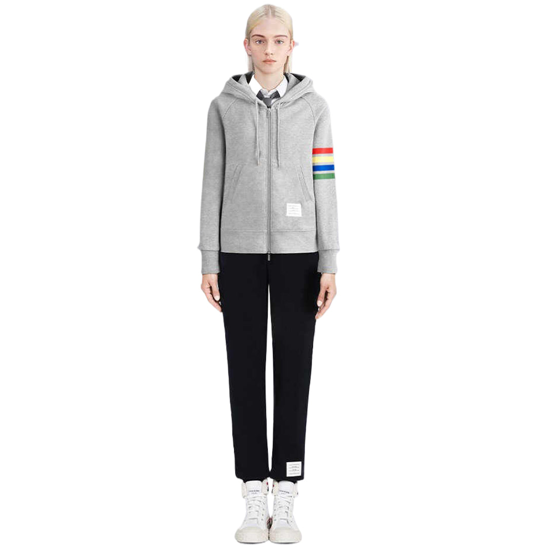 4-Bar Rainbow Stripes Hoodies