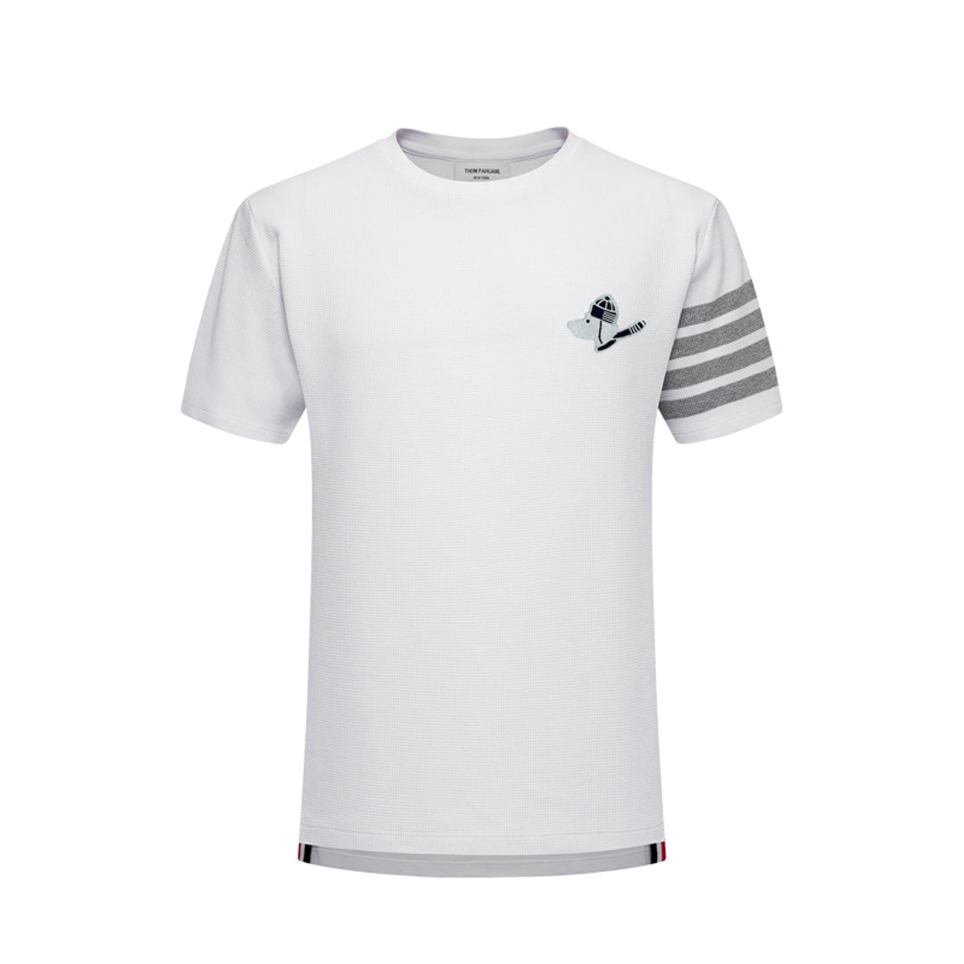 4-Bar puppy embroidery T-shirt