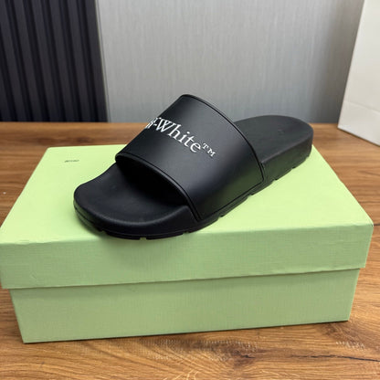 OFF-Whlte Letter embossed slippers#19