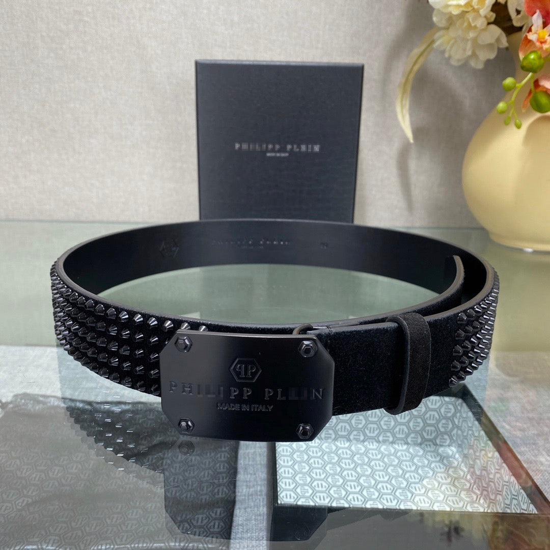 PP Leather Logo Belt#9