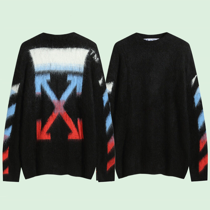 OFF-Whlte Intarsia Knit Sweater#17