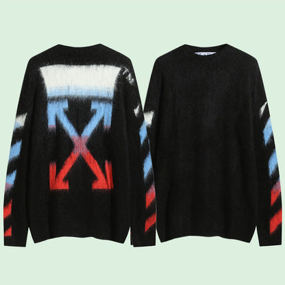 OFF-Whlte Intarsia Knit Sweater#17