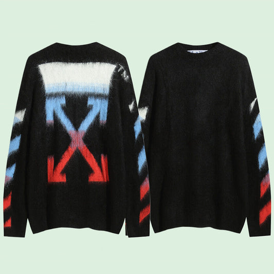 OFF-Whlte Intarsia Knit Sweater#17