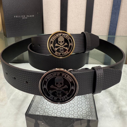 PP Leather Skull Belt#10