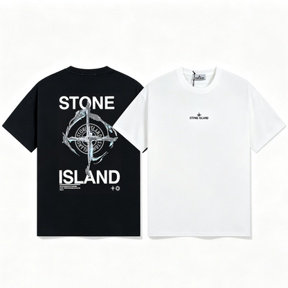 ST0NE lSLAND Pure Cotton T-Shirt #34