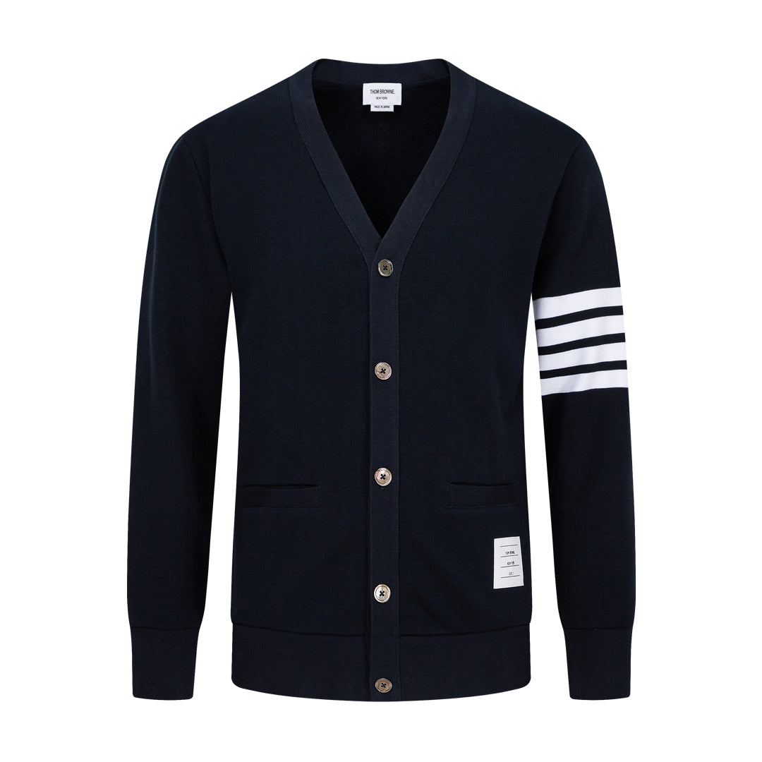 4-Bar Button Cardigan Sweatshirt