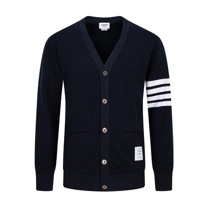4-Bar Button Cardigan Sweatshirt