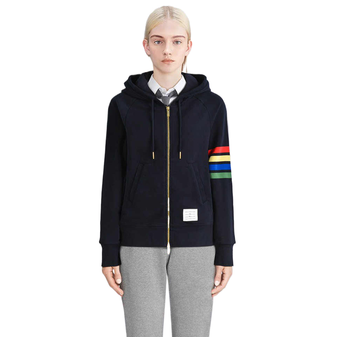 4-Bar Rainbow Stripes Hoodies