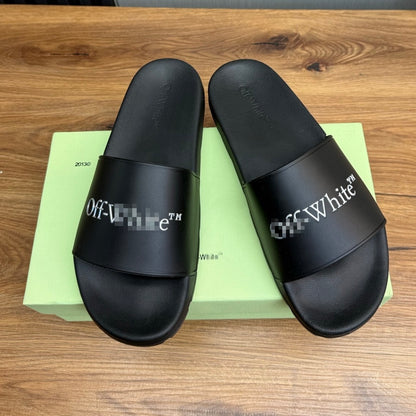 OFF-Whlte Letter embossed slippers#19