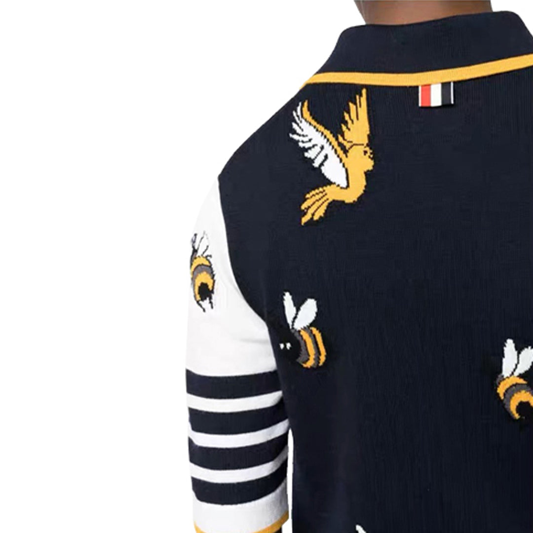 4-Bar Bee Embroidery POLO Shirt