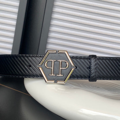PP Leather Logo Belt#12