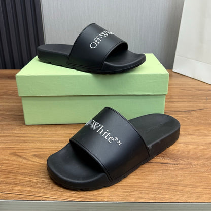 OFF-Whlte Letter embossed slippers#19