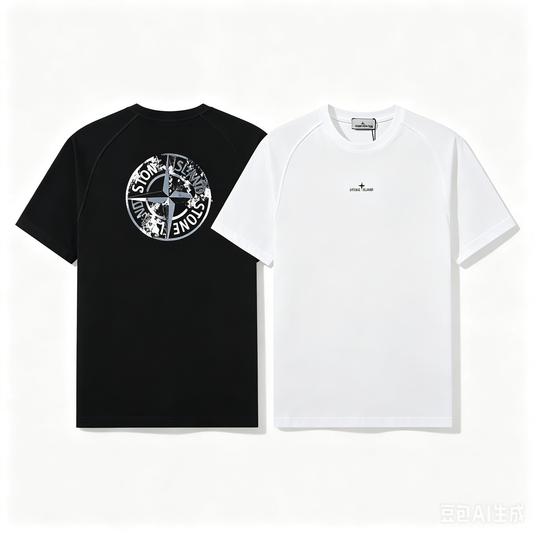 ST0NE lSLAND Pure Cotton T-Shirt #1