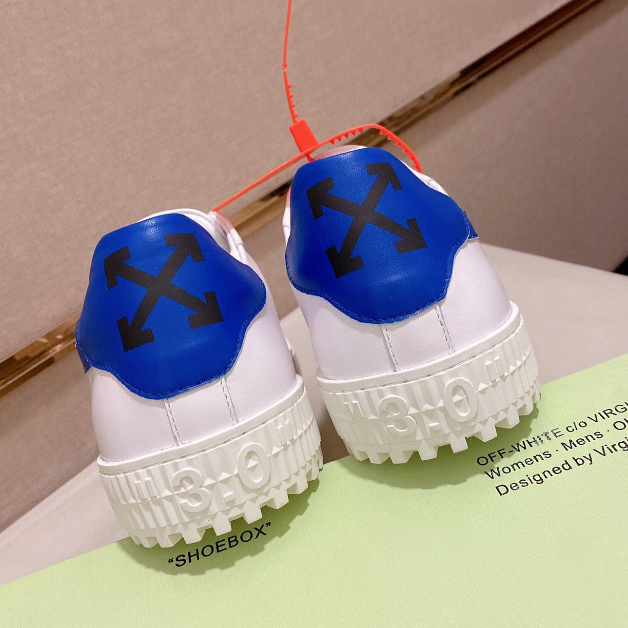 OFF-Whlte genuine leather sneakers#30