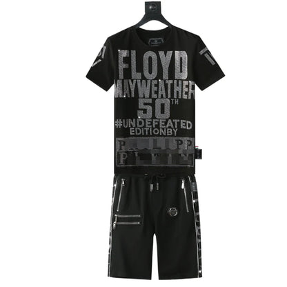 PP new letter diamond men's suit