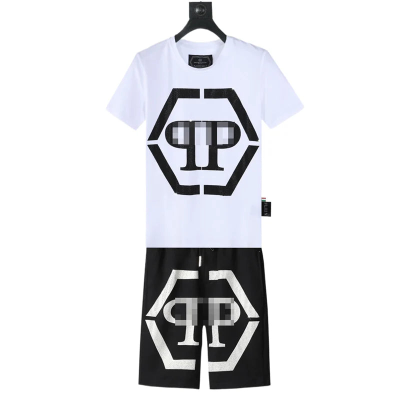 PP new letter diamond men's suit