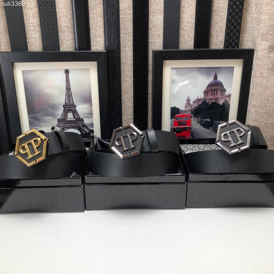 PP Leather Logo Belt#3