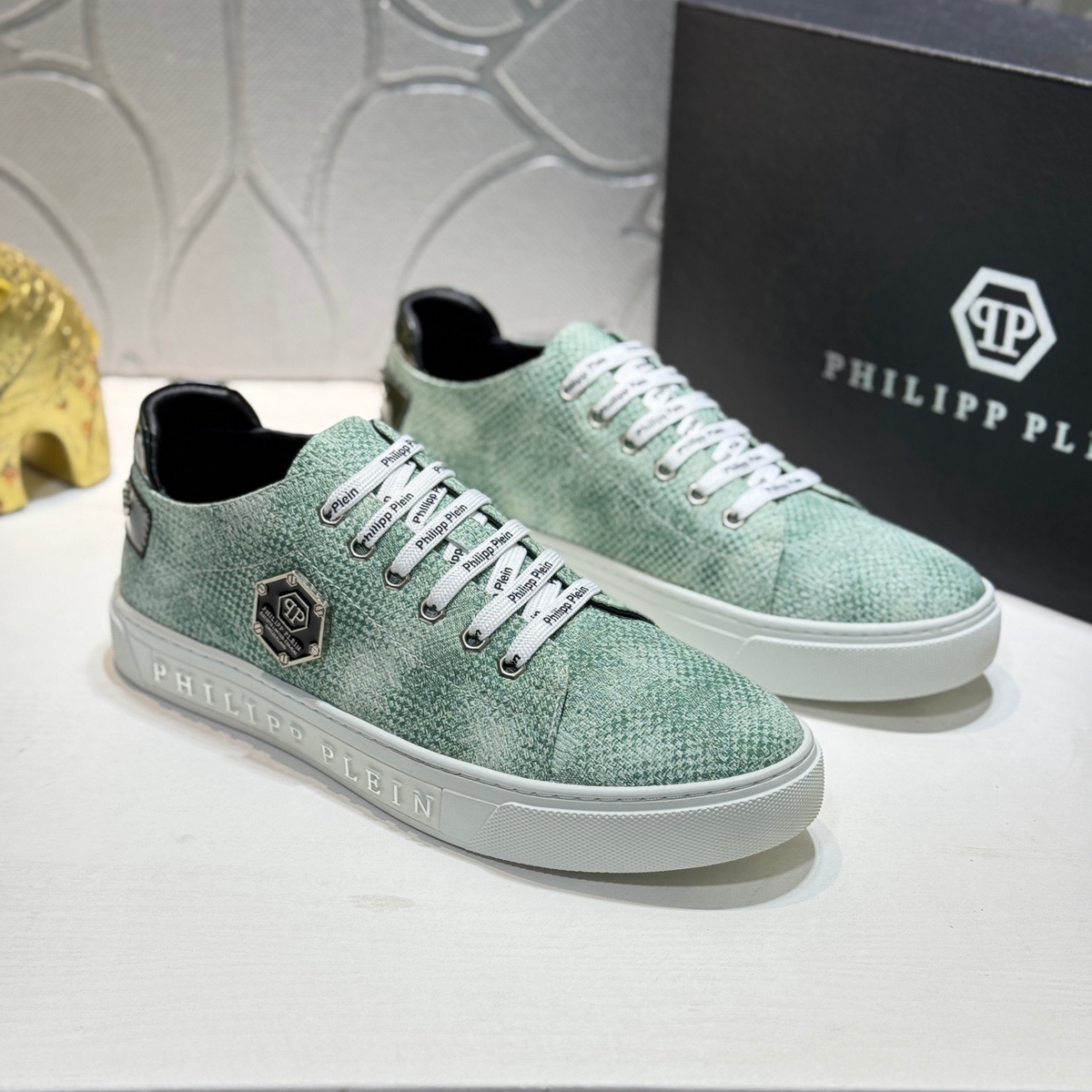 PP Men's Letter-Embellished Sneakers #1100