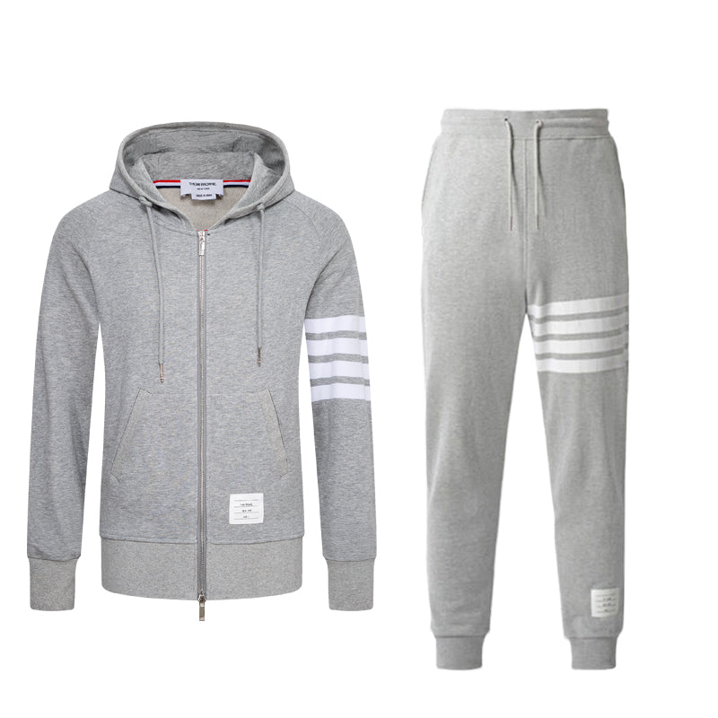 4-Bar Couple Hoodies