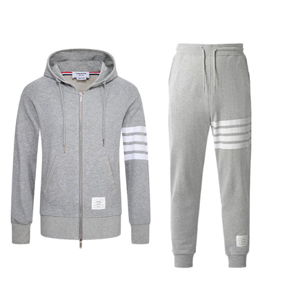 4-Bar Couple Hoodies