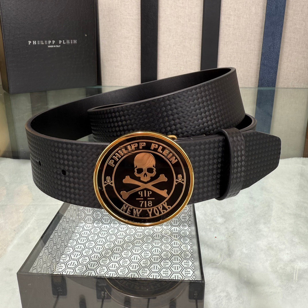 PP Leather Skull Belt#10