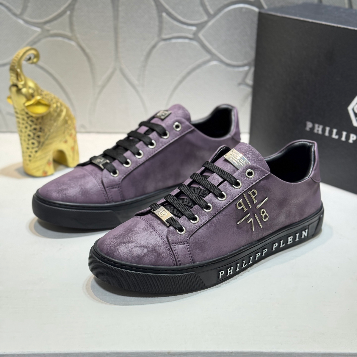 PP Men's Letter-Embellished Sneakers #1010
